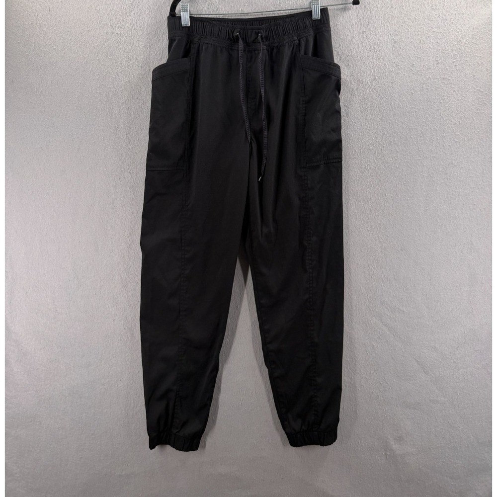Eddie Bauer Jogger Pants Womens S Black Outdoor Ripstop Minimalist Utility Chic